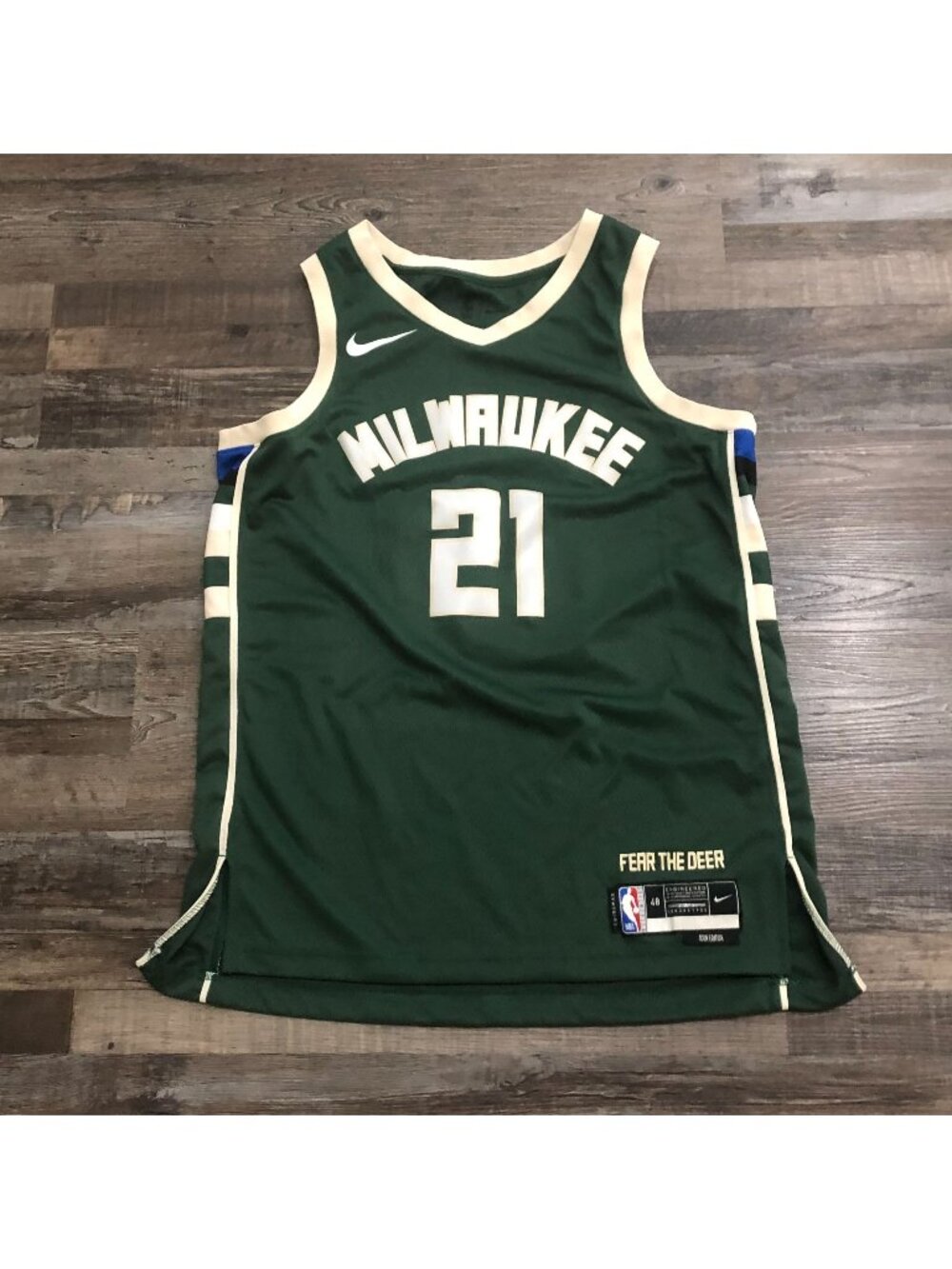 Nike Jrue Holiday Milwaukee Bucks Size L 48 Jersey NBA Icon Edition